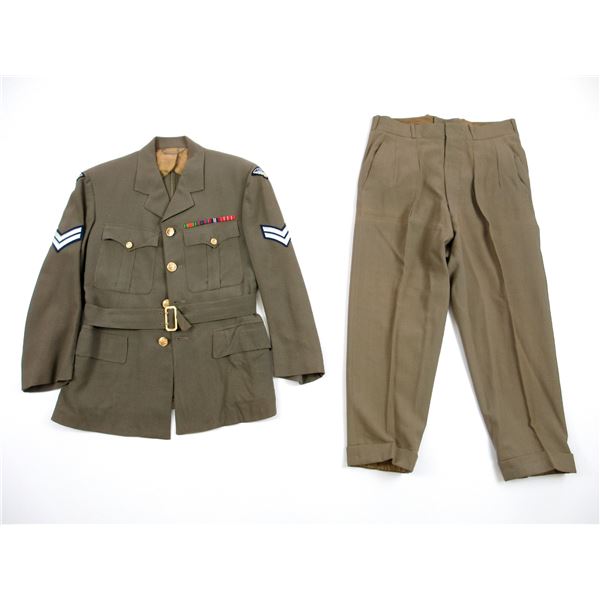 1950'S / 1960'S RCAF KHAKI CORPORAL TUNIC AND PANTS LOT