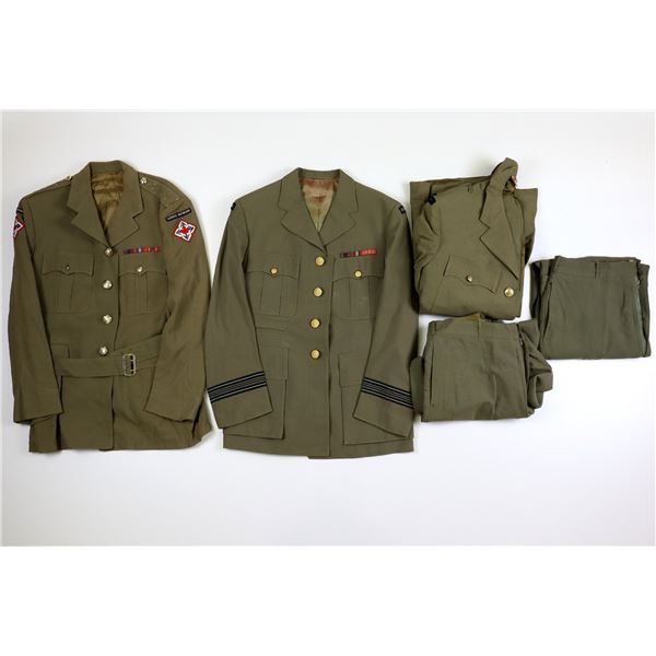 ASSORTED 1950'S / 1960'S RCAF, RCN, AND RCOC TUNICS / PANTS LOT