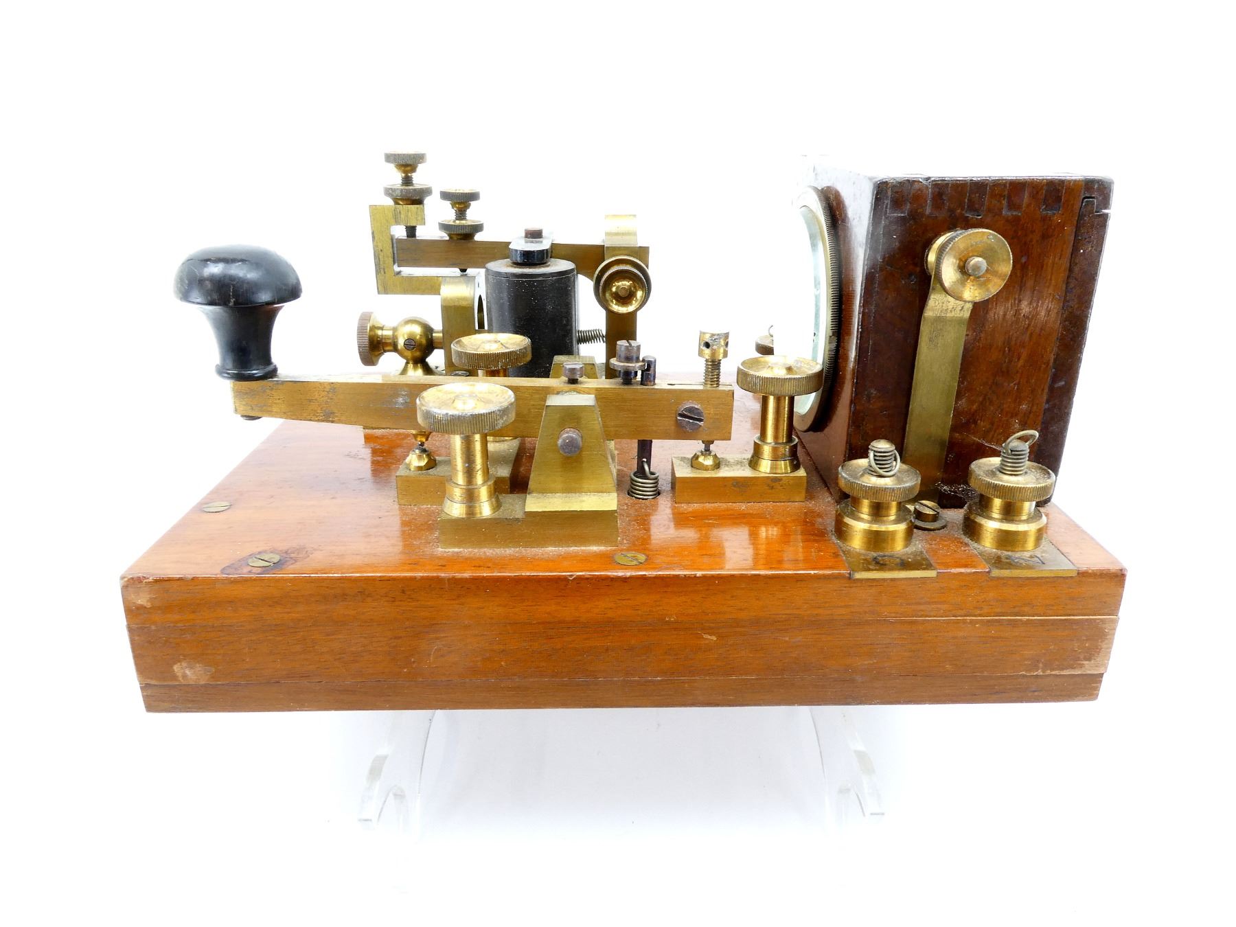 WWI BRITISH MILITARY MORSE CODE TELEGRAPH WITH CASE