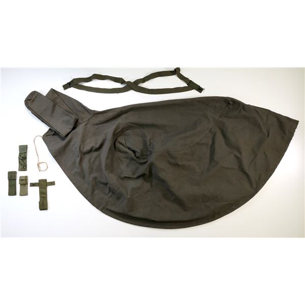 RUSSIAN MILITARY KPVT MOUNTED HEAVY MACHINE GUN COVER AND MILITARY ACCESSORIES LOT