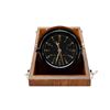 Image 1 : U.S. MILITARY MESSAGE CENTER / MARINE CLOCK WITH WOODEN CASE