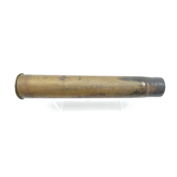WWII UNKNOWN MILITARY 43X310MM BRASS SHELL CASING