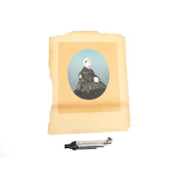 "VICTORIA I." PRINT, ETC. LOT