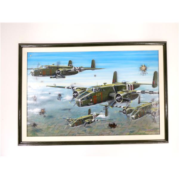 "GRUMPY LEADS THE CHARGE" FRAMED PAINTING