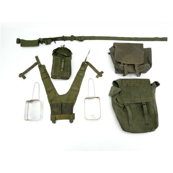 ASSORTED CANADIAN / ETC. MILITARY WEBBING ACCESSORIES LOT