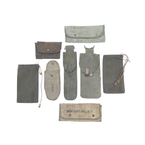 ASSORTED WWII / POST-WWII U.S. MILITARY POUCH / CASES LOT