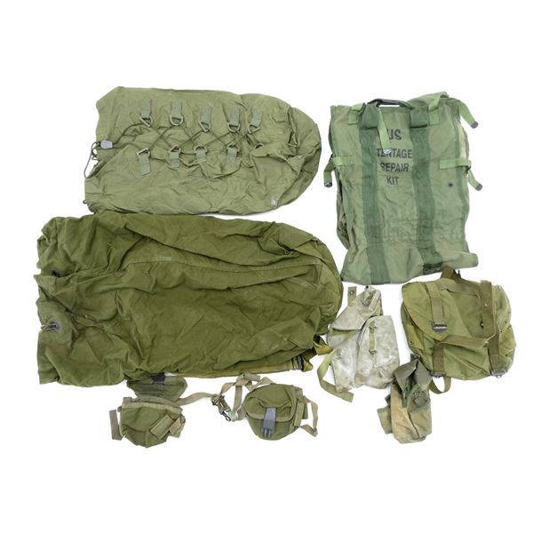 ASSORTED MILITARY WEBBING / POUCHES, ETC. LOT