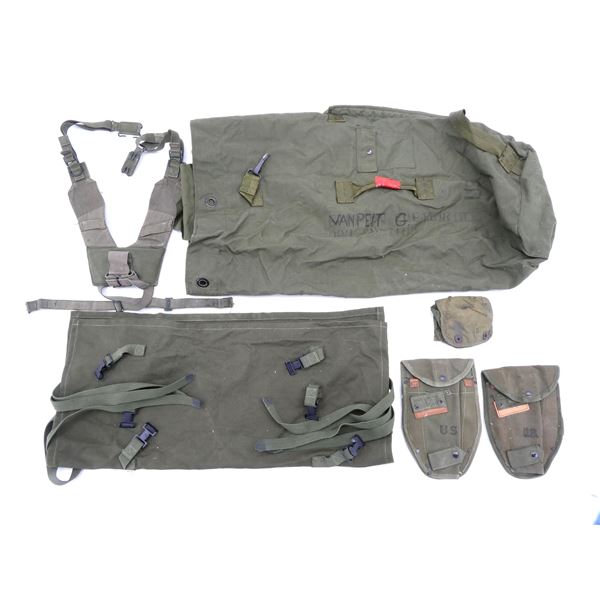 ASSORTED U.S. MILITARY WEBBING / POUCHES, ETC. LOT