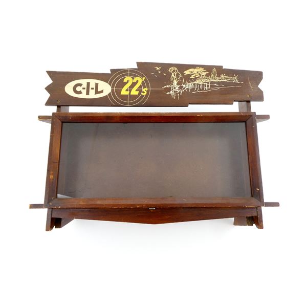 VINTAGE CIL .22 AMMO DISPLAY CASE