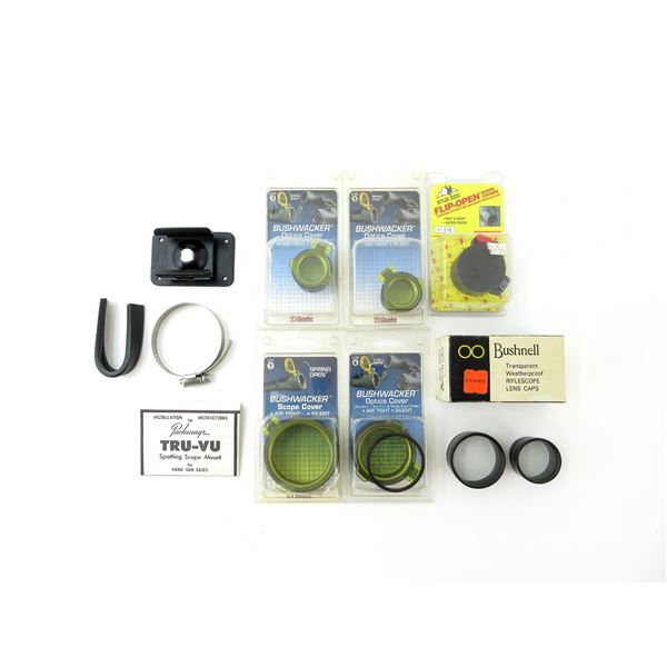 ASSORTED SCOPE LENS COVERS / MOUNT LOT