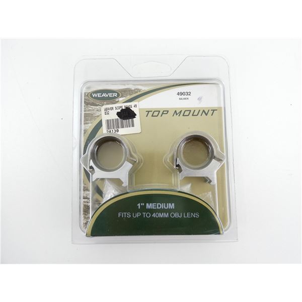 WEAVER 1" MEDIUM SCOPE RINGS