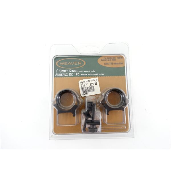 WEAVER 1" SCOPE RINGS