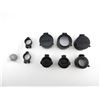 Image 1 : ASSORTED SCOPE LENS COVERS, SCOPE RINGS, ETC. LOT