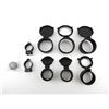 Image 2 : ASSORTED SCOPE LENS COVERS, SCOPE RINGS, ETC. LOT