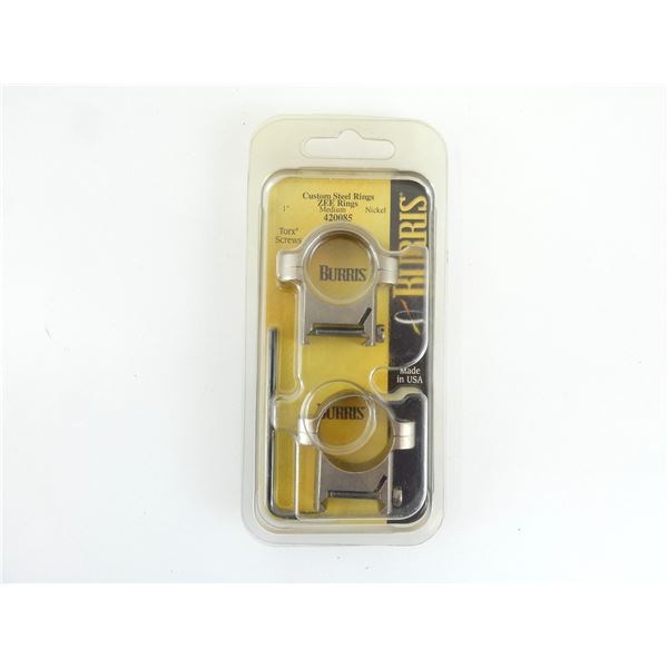 BURRIS NICKEL MEDIUM 1" ZEE SCOPE RINGS