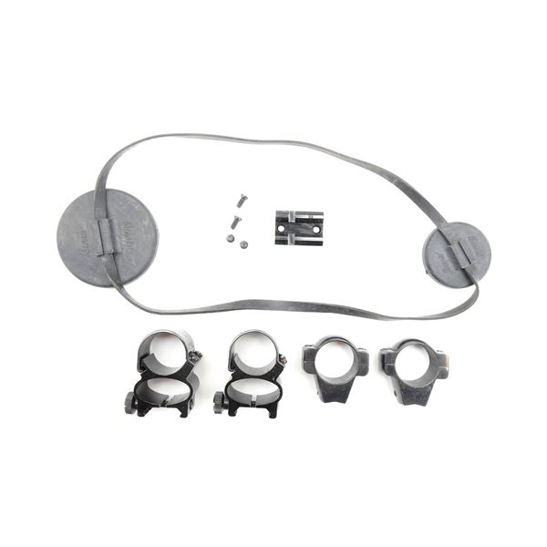 ASSORTED SCOPE RINGS AND LENS COVER LOT