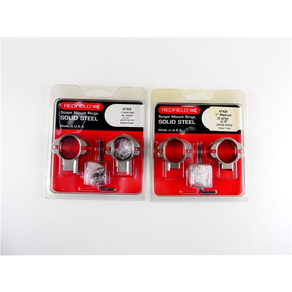 REDFIELD ROTARY DOVETAIL 1" SCOPE RINGS LOT