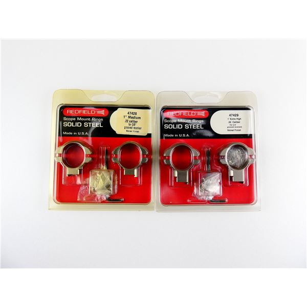 REDFIELD ROTARY DOVETAIL 1" SCOPE RINGS LOT