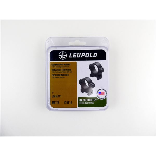 LEUPOLD BACK COUNTRY CROSS-SLOT 1" SCOPE RINGS