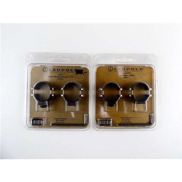 ASSORTED LEUPOLD 1" SCOPE RINGS LOT