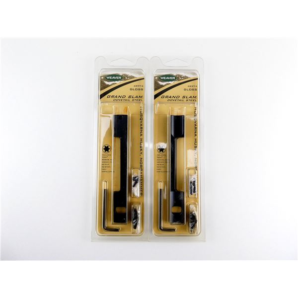 WEAVER HUSQVARNA HUSKY / NORRAHAMMER GRAND SLAM DOVETAIL SCOPE MOUNT BASE LOT