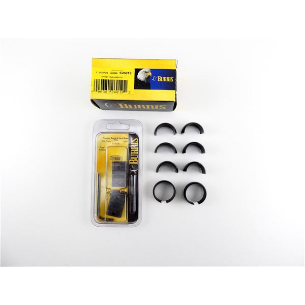 BURRIS SCOPE MOUNT BASE AND RING INSERT LOT