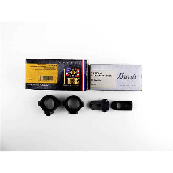 BURRIS 1" SCOPE RINGS AND BASES LOT