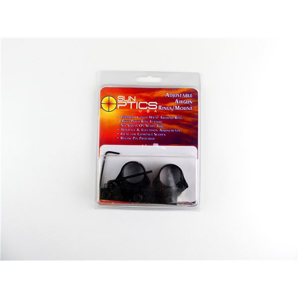 SUN OPTICS ADJUSTABLE 1" AIRGUN RINGS / 11MM MOUNT