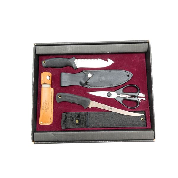 SCHRADE ROCKY MOUNTAIN ELK FOUNDATION KNIFE SET