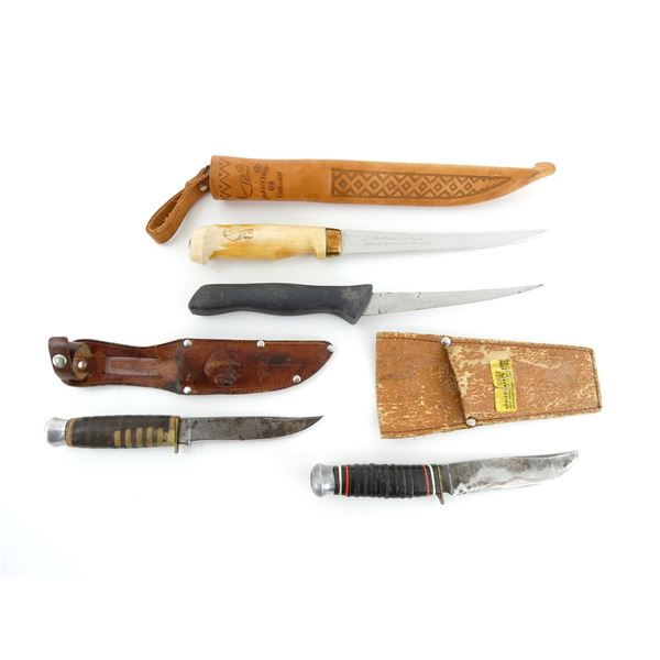 ASSORTED FIXED BLADE / FILLET KNIVES LOT