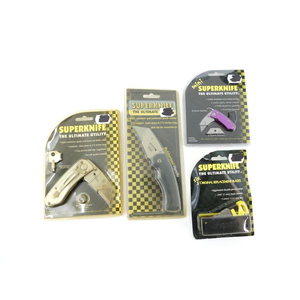 ASSORTED SUPERKNIFE UTILITY KNIVES, ETC. LOT