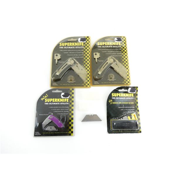 ASSORTED SUPERKNIFE UTILITY KNIVES, ETC. LOT