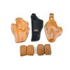 Image 2 : ASSORTED LEATHER HOLSTER AND MAG POUCH LOT