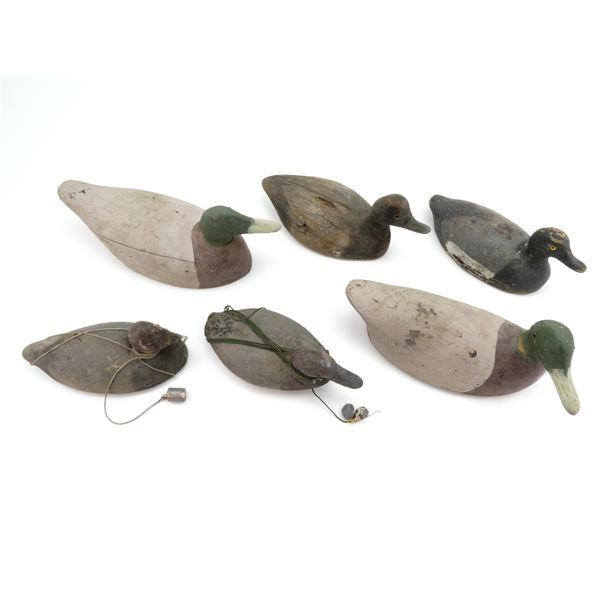ASSORTED WOODEN DUCK DECOY LOT