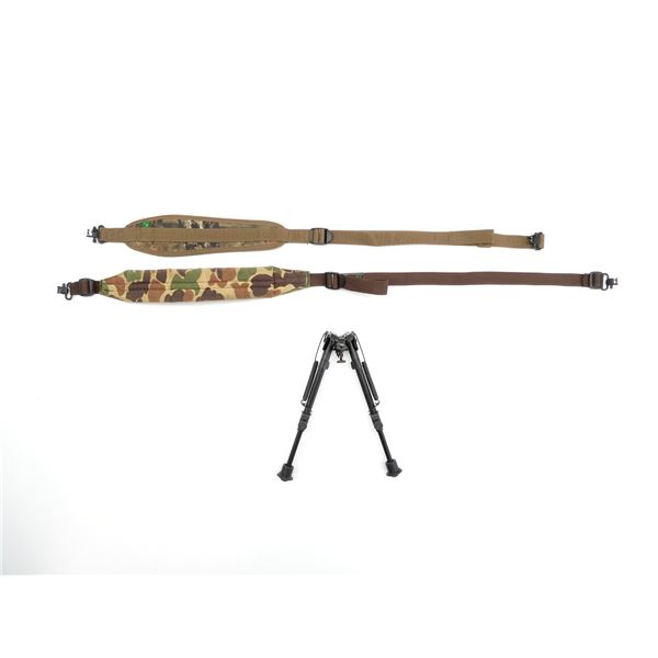 ASSORTED SLINGS AND UNKNOWN BIPOD LOT