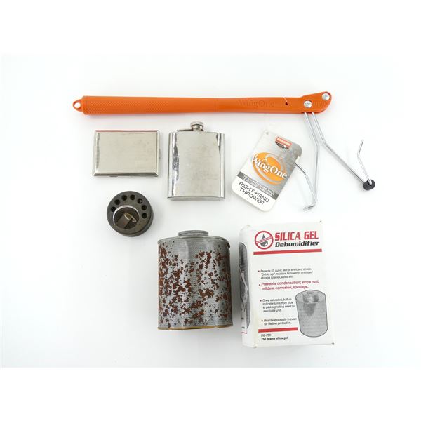 SILICA GEL DEHUMIDIFIER, CLAY TARGET THROWER, ETC. LOT