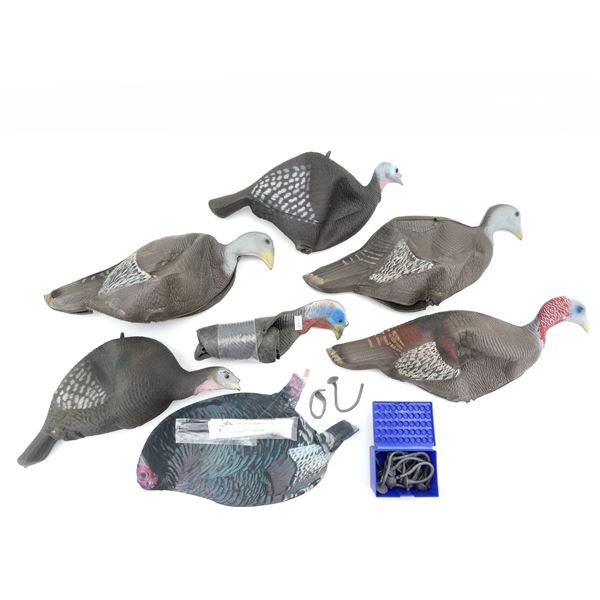 ASSORTED FOAM / PLASTIC TURKEY DECOYS, ETC. LOT