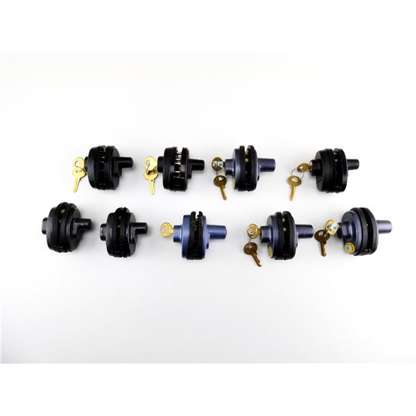 ASSORTED MASTER AND ALLEN KEYED TRIGGER LOCKS AND KEYS LOT