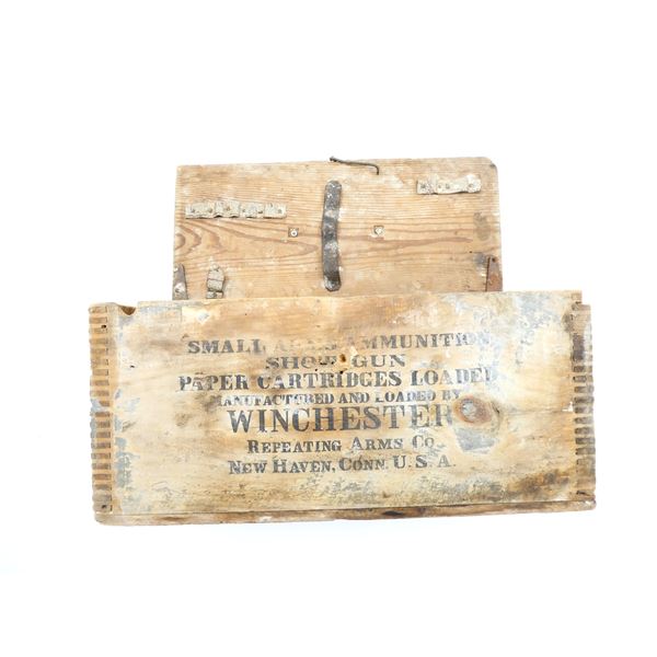VINTAGE COLLECTIBLE WINCHESTER SHOT SHELL AMMUNITION CRATE