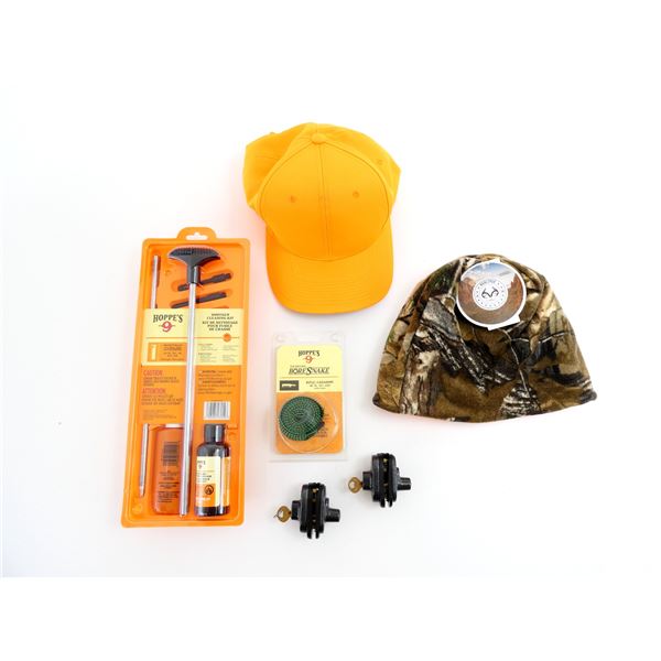 ASSORTED GUN AND HUNTING ACCESSORIES LOT