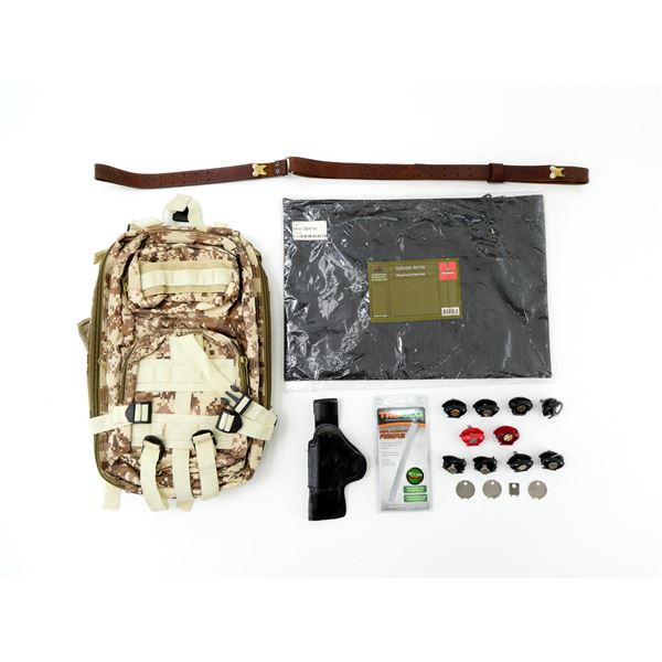 ASSORTED GUN ACCESSORIES / ETC. LOT