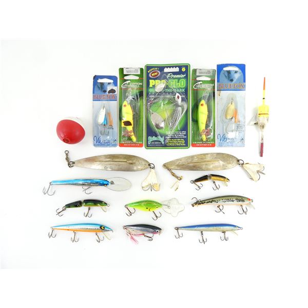 ASSORTED FISHING LURES AND ACCESSORIES LOT