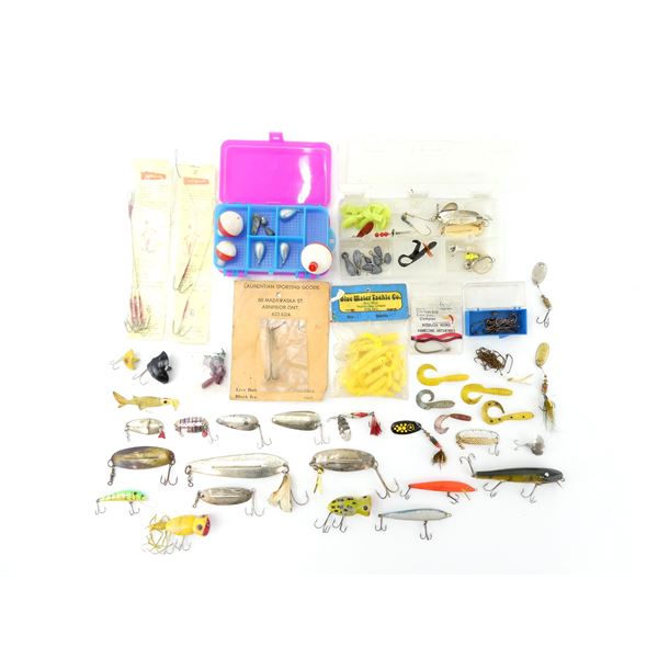 ASSORTED FISHING LURES AND ACCESSORIES LOT
