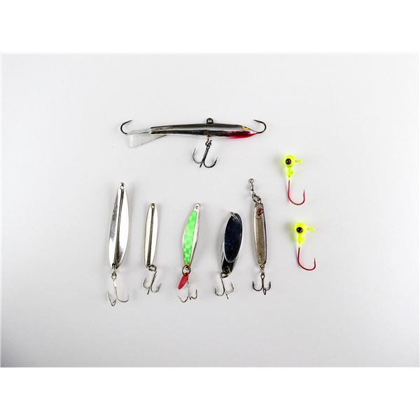 ASSORTED ICE FISHING LURES LOT
