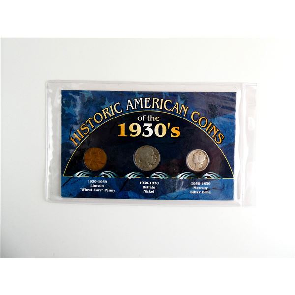 COLLECTIBLE U.S. 1930'S HISTORIC AMERICAN COIN COLLECTION