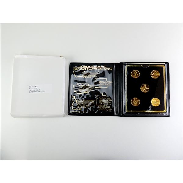 COLLECTIBLE U.S. 2007 GOLD PLATED STATE QUARTER COLLECTION