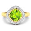 Image 3 : 14KT Yellow Gold 2.02ctw Peridot and Diamond Ring