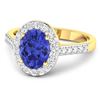 Image 2 : 14KT Yellow Gold 1.41ctw Tanzanite and Diamond Ring