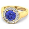 Image 3 : 14KT Yellow Gold 2.02ct Tanzanite and Diamond Ring