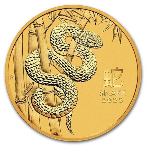 2025 $100 Australia Lunar Snake 1oz Gold Coin